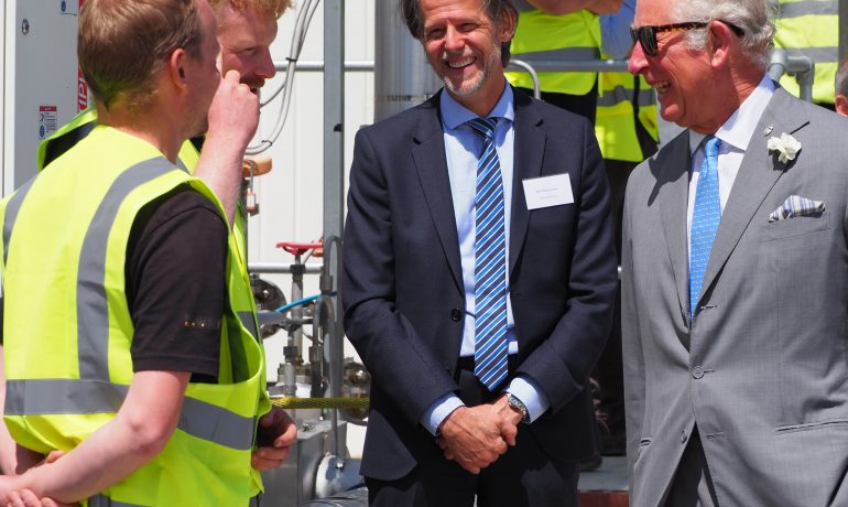 The Prince of Wales opens pioneering green CO₂ capture facility